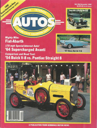 SPECIAL-INTEREST AUTOS 1986 DEC #96 - R3 AVANTI,ABARTH,ZAGATO 750,LaSALLE WOOD